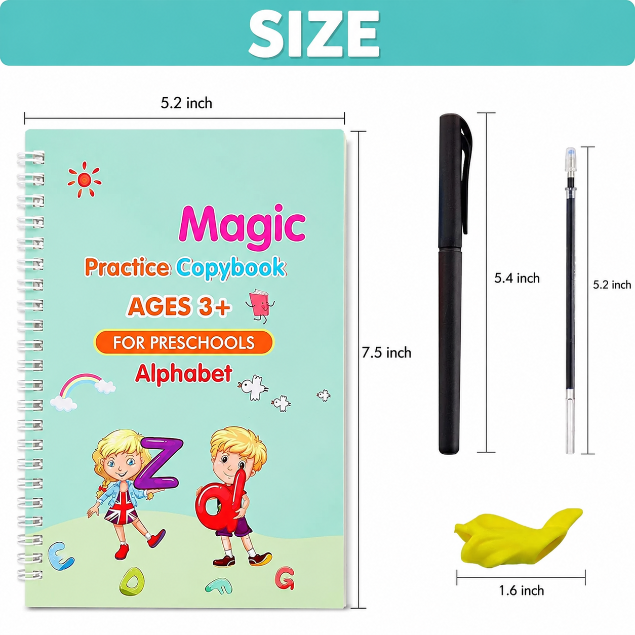 Magic Practice Copybook - (4 Book + 10 Refill) (A-127)